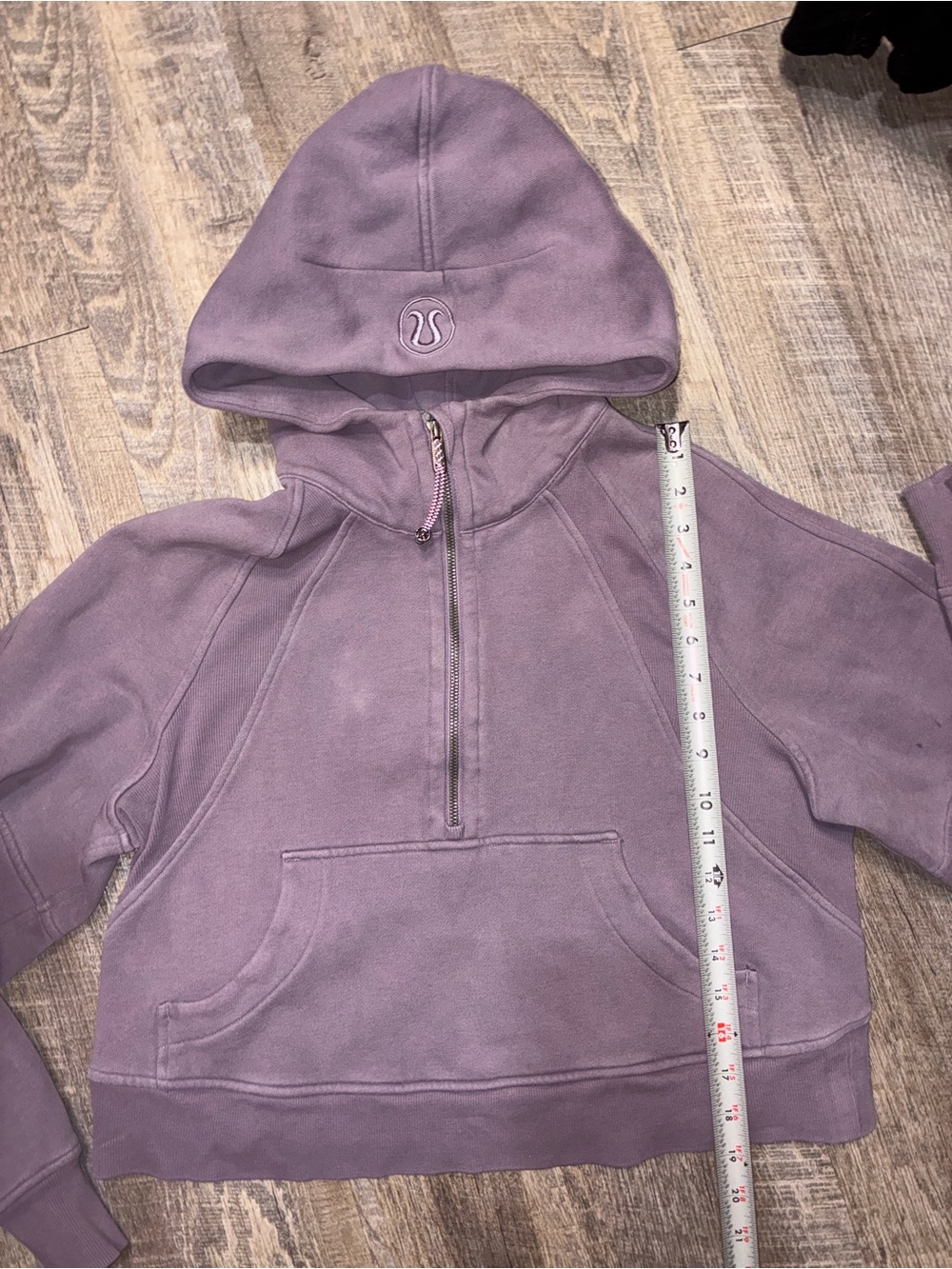 Lululemon Scuba Oversized Half-Zip Hoodie, heathered purple- size xs/s - Picture 6 of 9